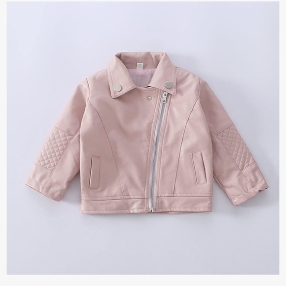 Pink Faux Leather Jacket NWOT - Picture 3 of 3